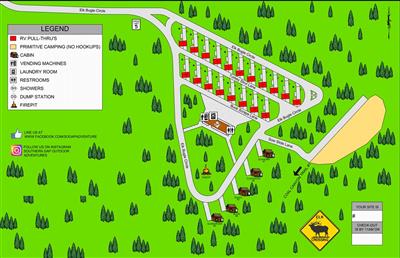 Camp Foley campsite map